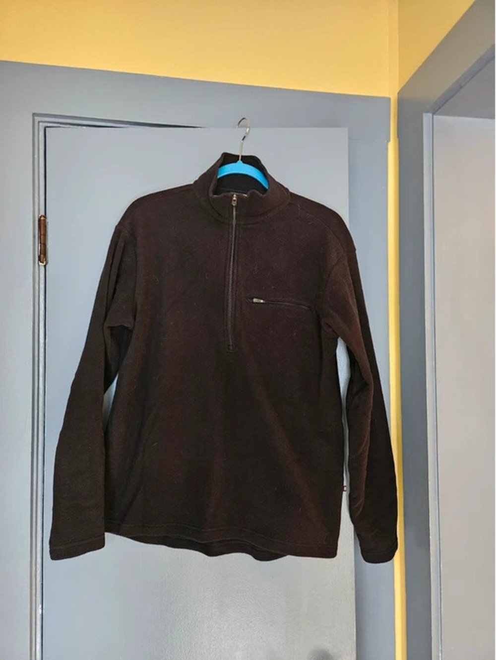 Victorinox Mens Small Black Polartec 1/4 Zip Fleece Pullover Jacket S